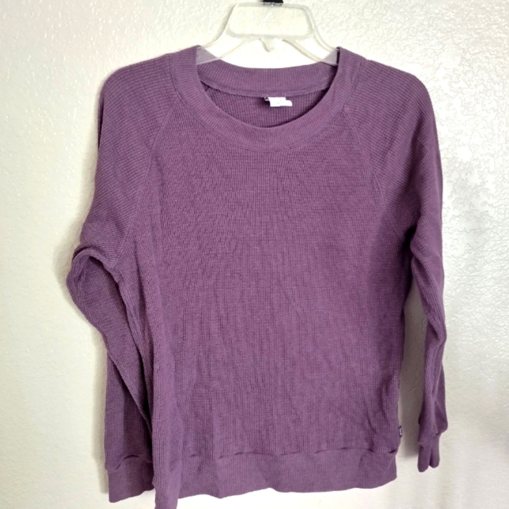 Aritzia TNA waffle knit crew neck long sleeve sweater sz S